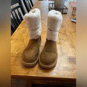 Koolaburra by UGG Women's Dezi Short Mid Calf Boot - Chestnut Size 8